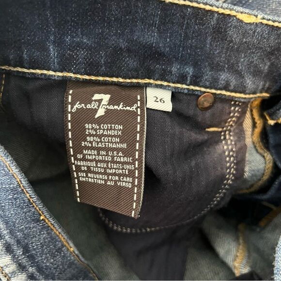 7 For Mankind Josefina Skinny Boyfriend Distressed Jeans - Picture 4 of 8